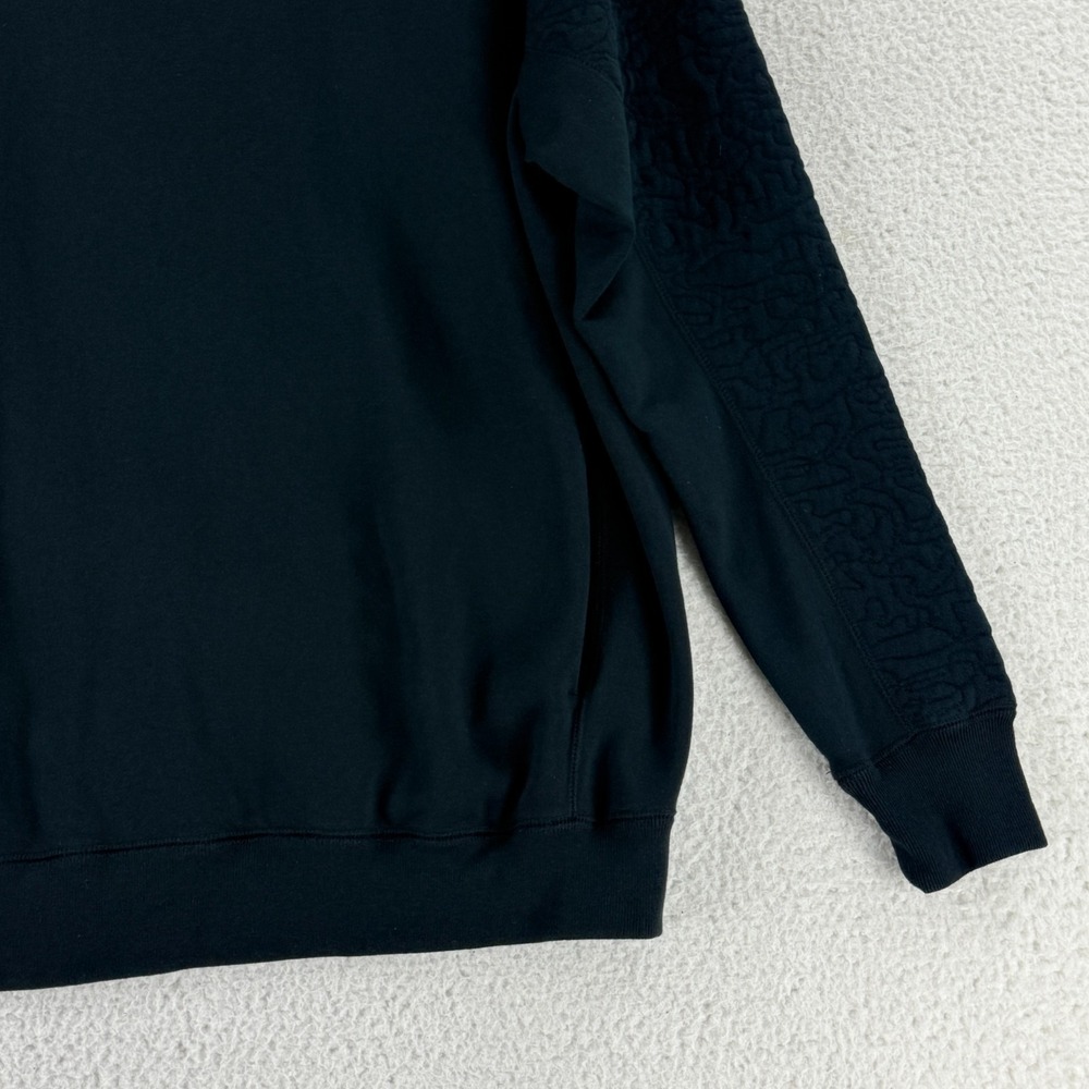 Nike Quilted Rally Hoodie Sweater Womens Size XL Black Pullover Long Sleeve Knit - Picture 3 of 16